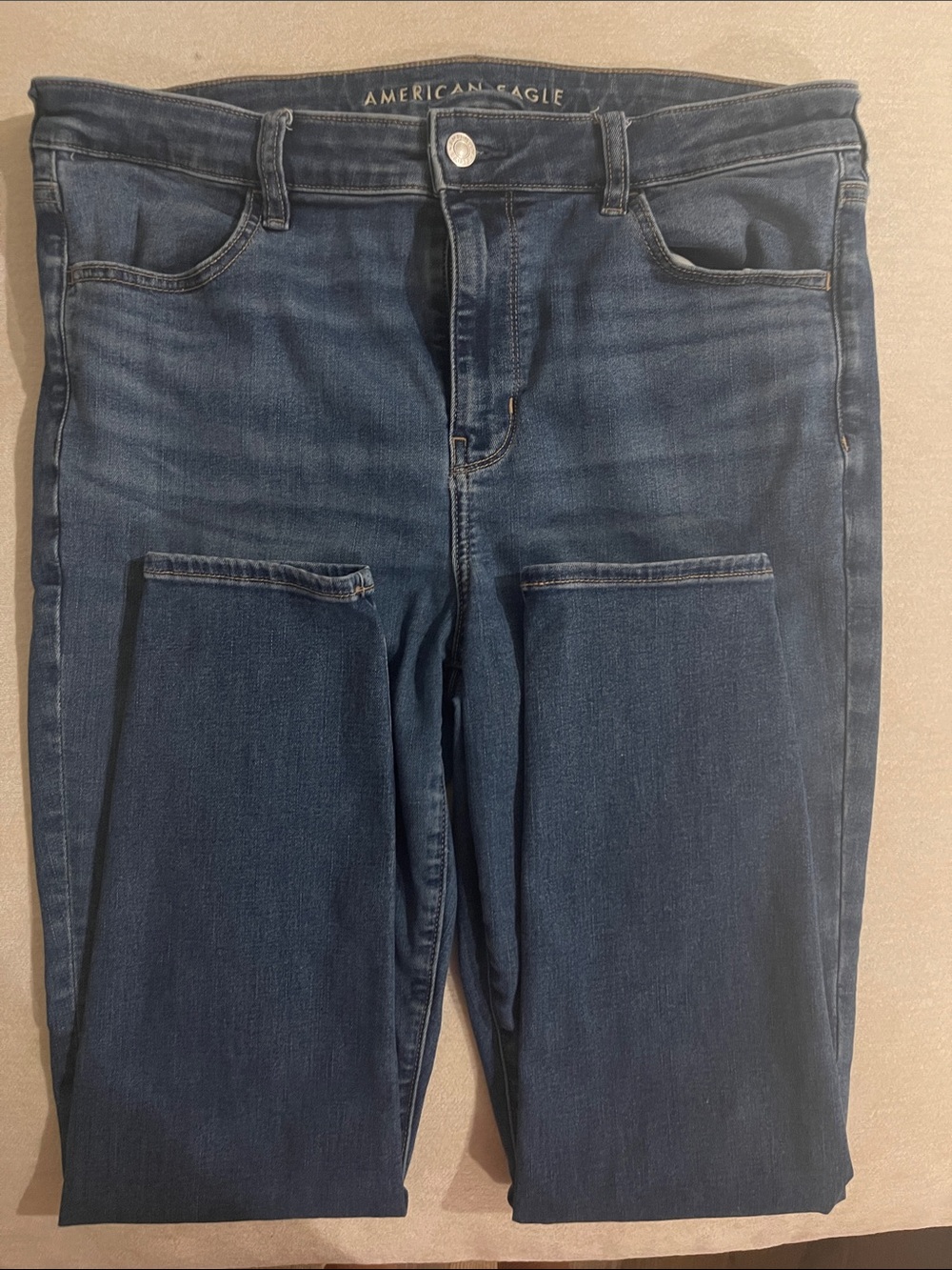American Eagle High-Rise Jegging Dark Wash Next Level Stretch Size 16 Regular